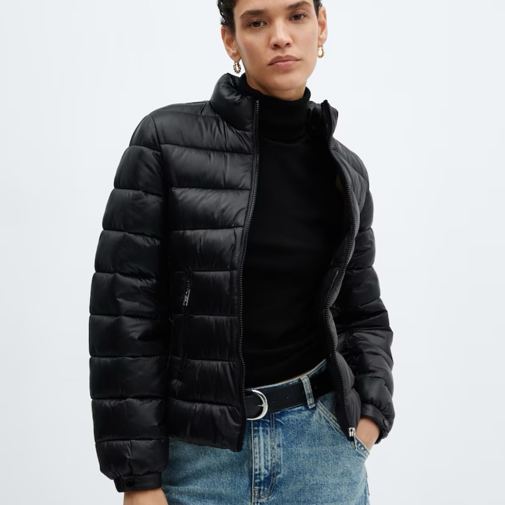 Mango Pocket Quilted Jacket 1XL NWOT